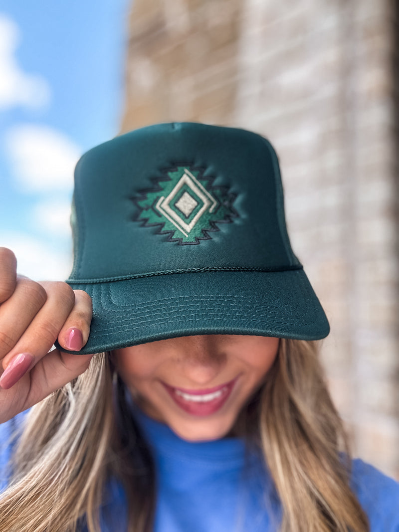 Aztec on Green Trucker