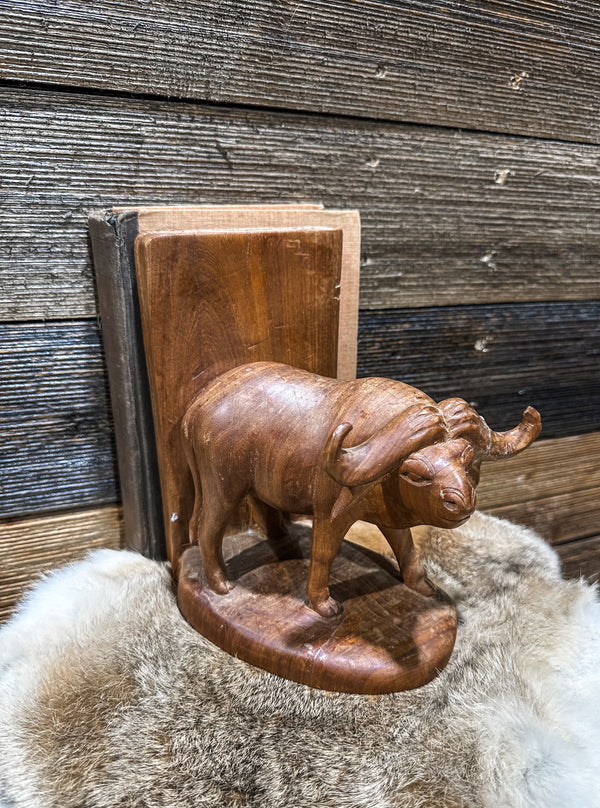 Vintage Water Buffalo Book End