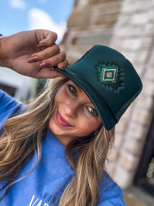 Aztec on Green Trucker