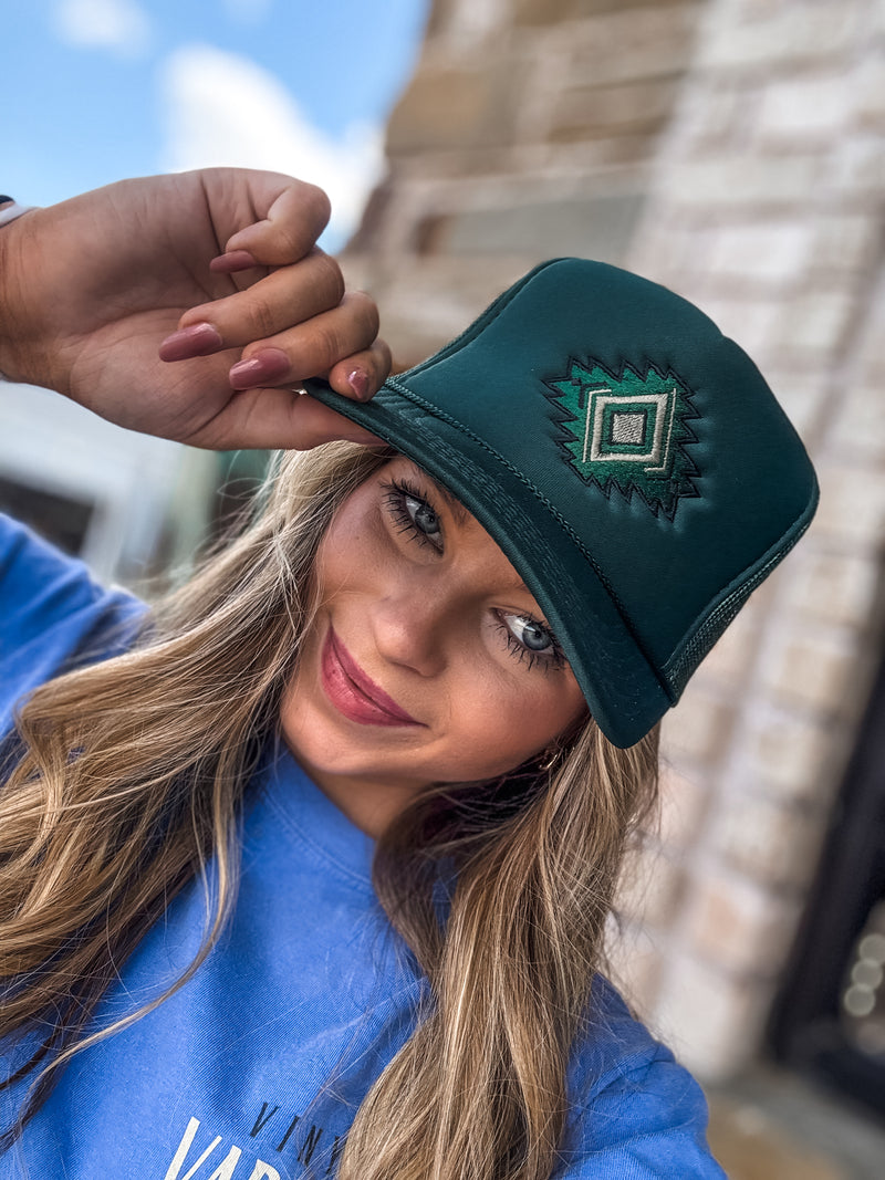 Aztec on Green Trucker