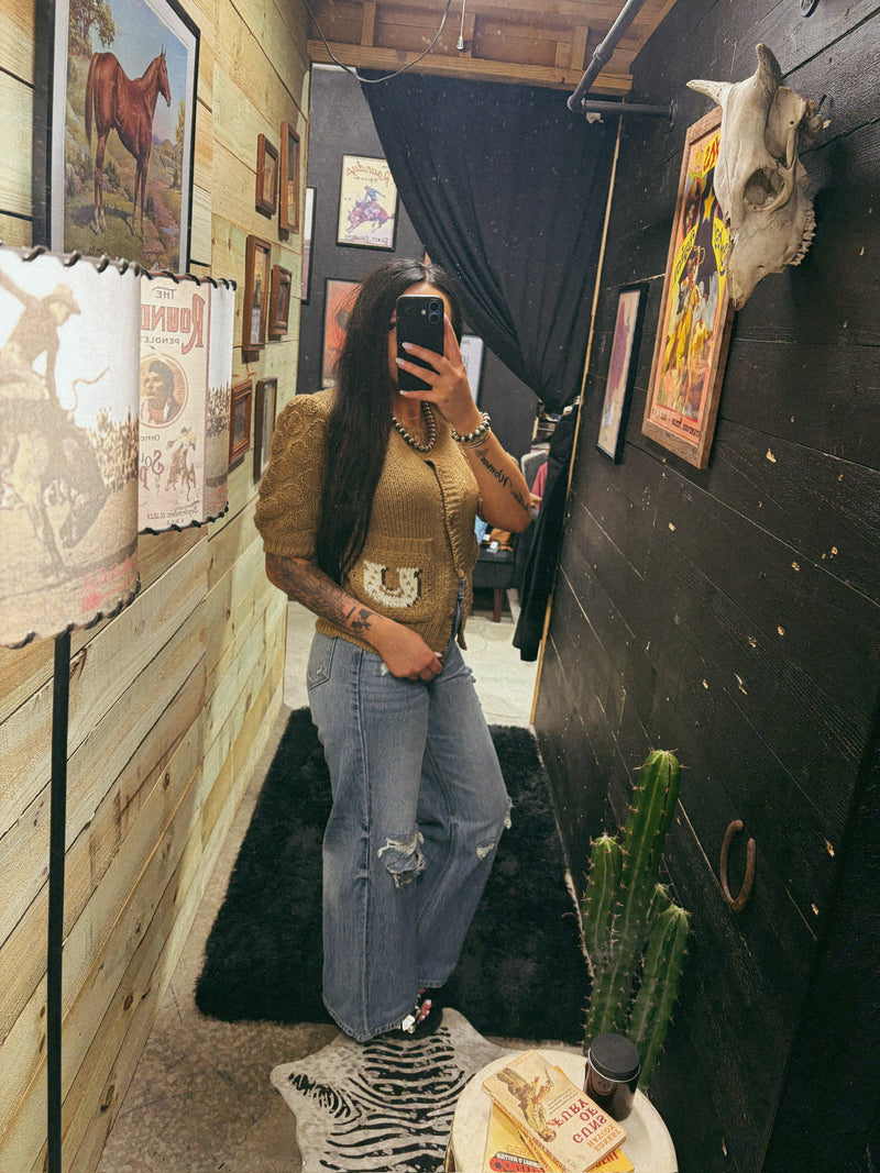 The Horseshoe Top in Brown