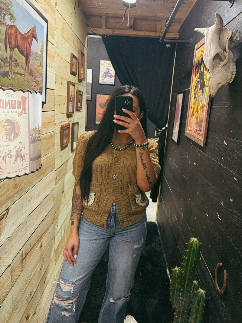 The Horseshoe Top in Brown