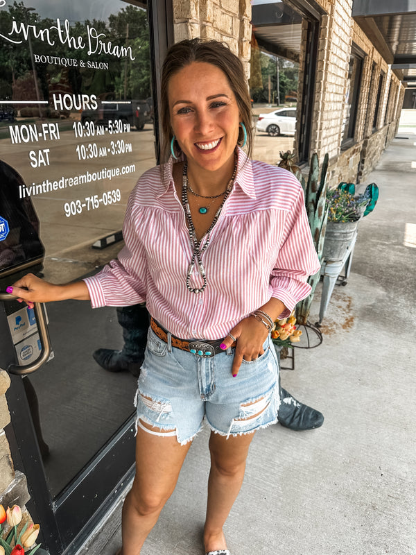 The Farrah Button Up