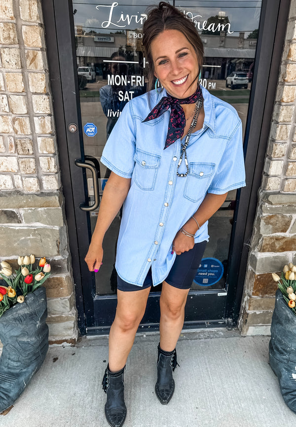 The Merrit Denim Top