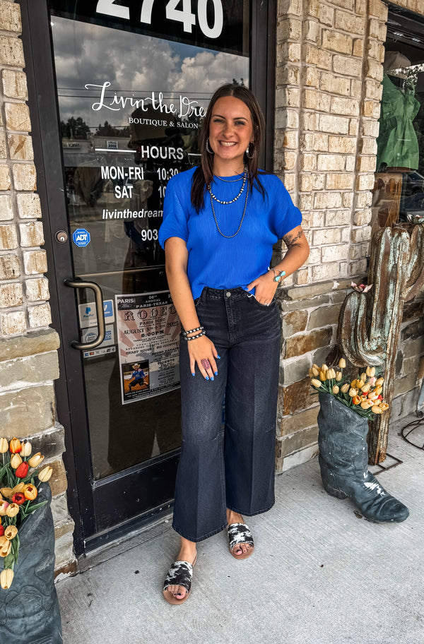 The Aspen Top (In Blue)