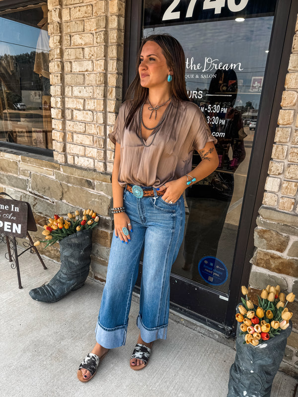 The Beckham Bodysuit In Taupe