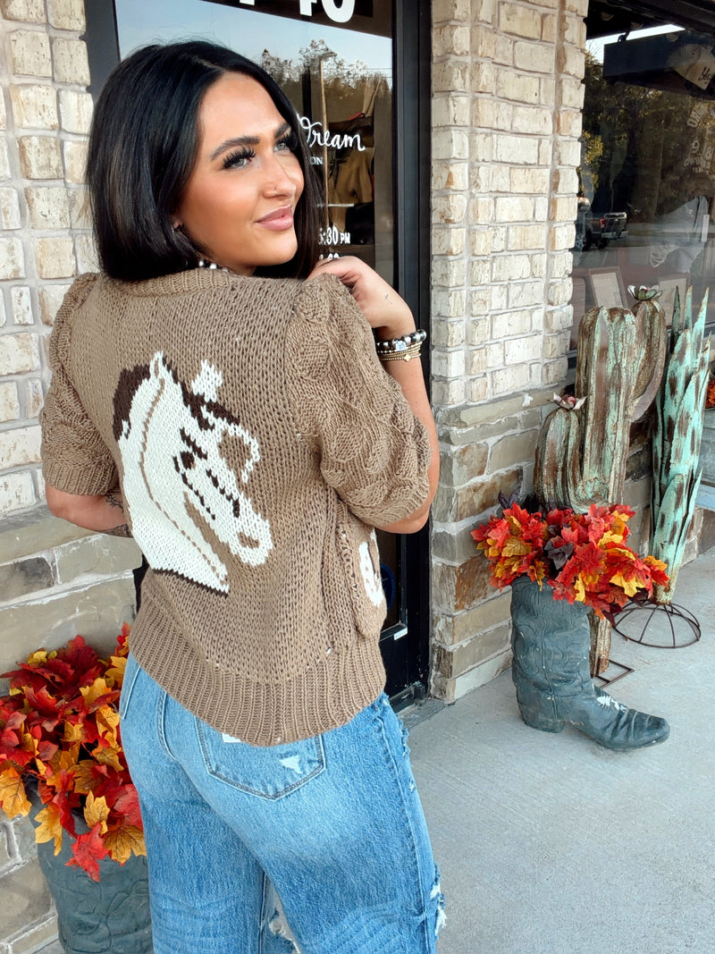 The Horseshoe Top in Brown