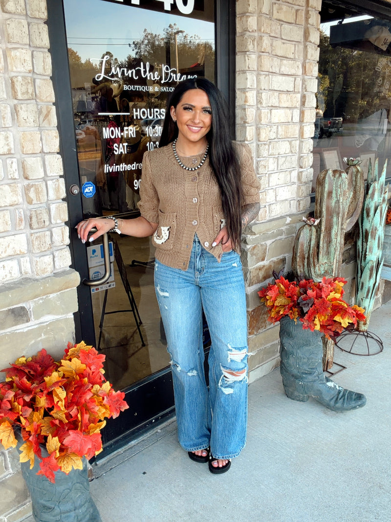 The Horseshoe Top in Brown