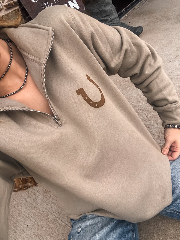 Horseshoe on 1/4 Zip