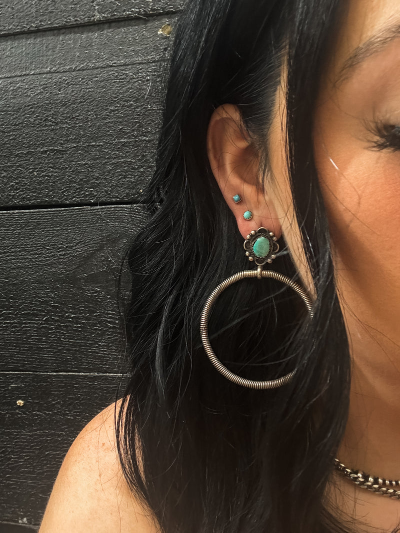 Green Slinky Earrings