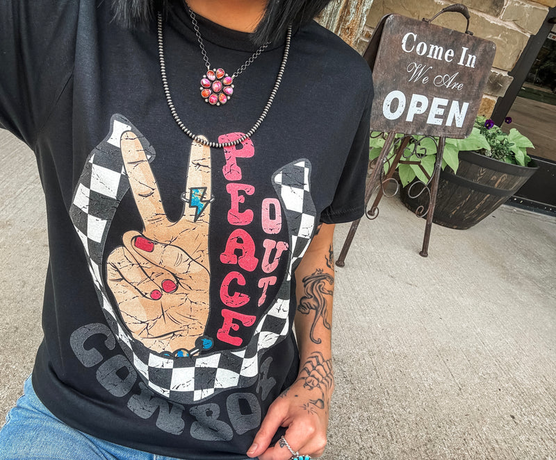 Peace out Cowboy Tee