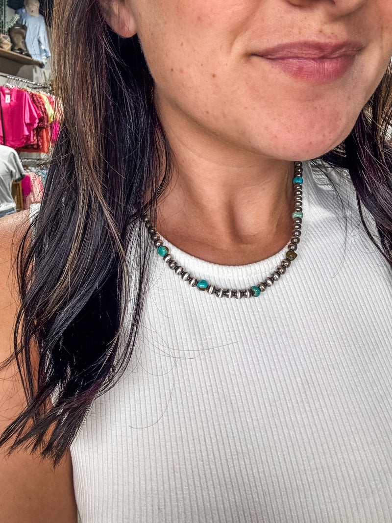 6MM Pearl with Turquoise