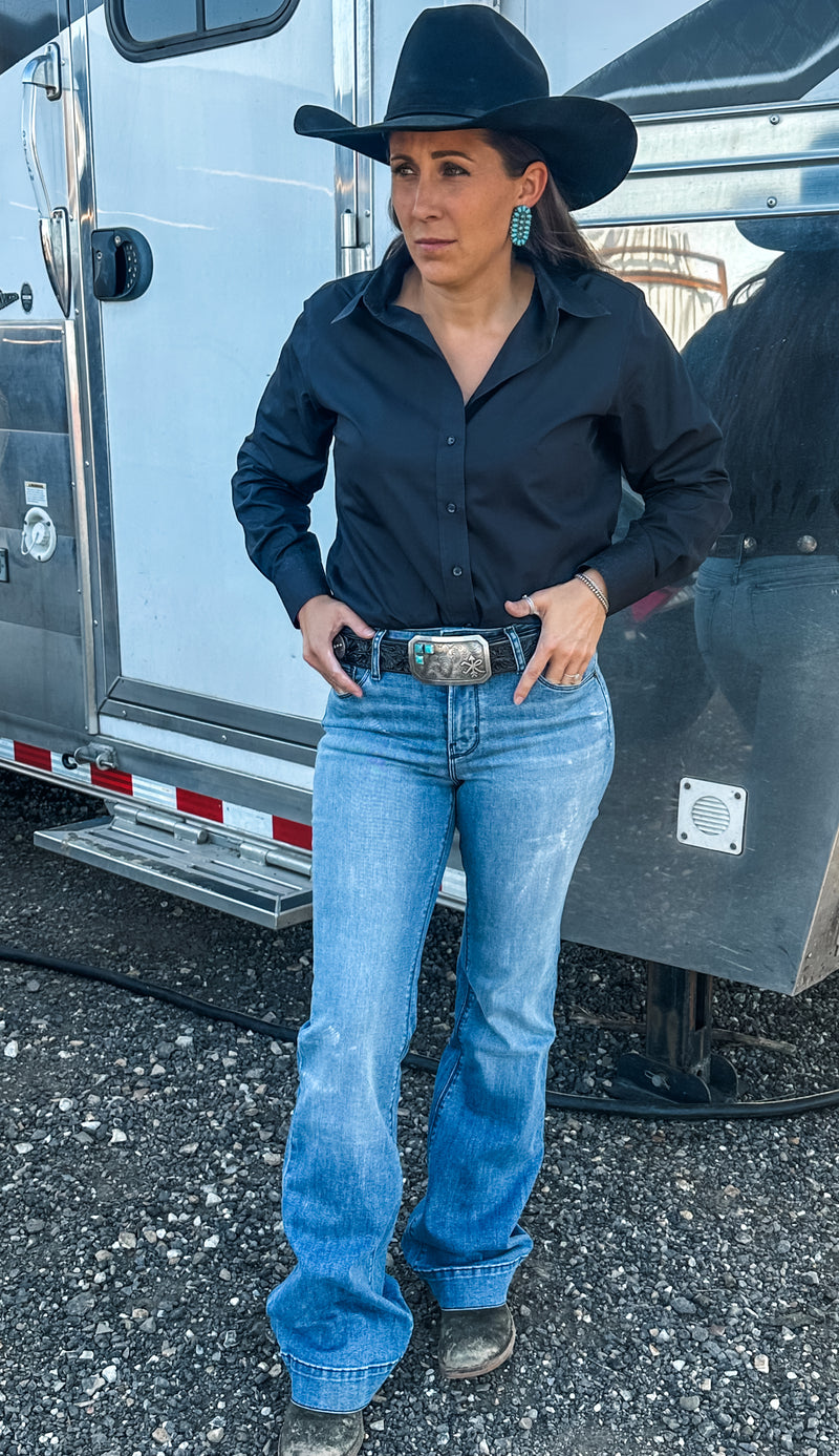 Bella Vintage Blue Haala Denim Trouser Jean