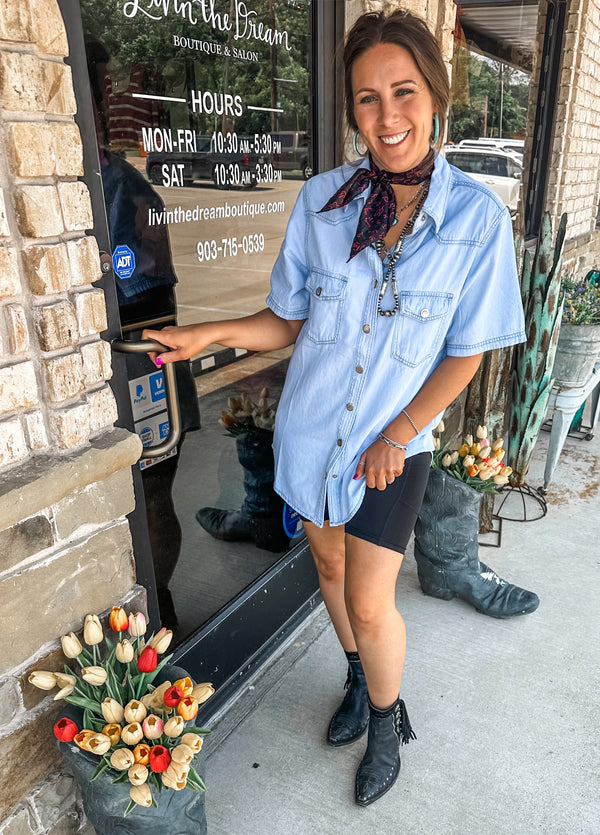 The Merrit Denim Top