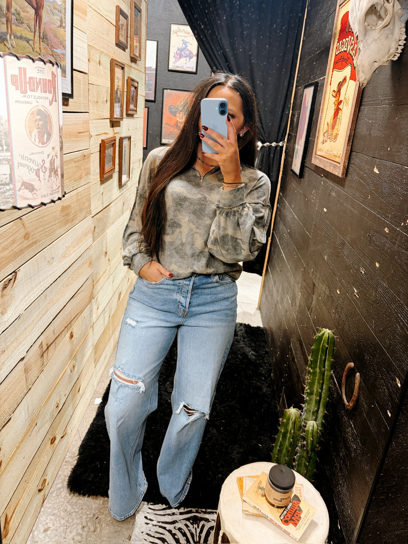 The Cammy Camo 1/4 Zip