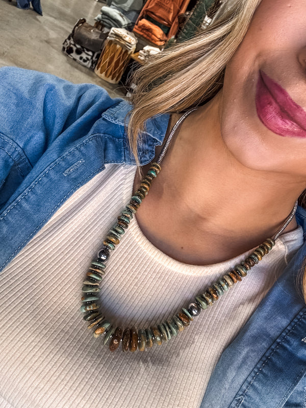 Graduated Turquoise with Sterling Silver