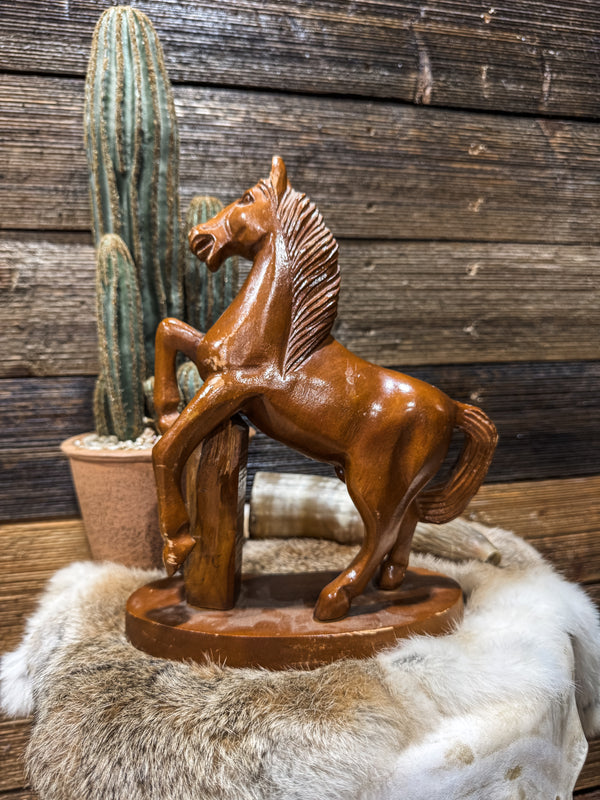 Wooden Horse Bookend