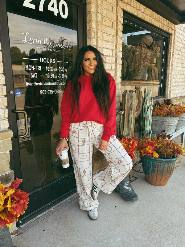 The Sky Hoodie in Red