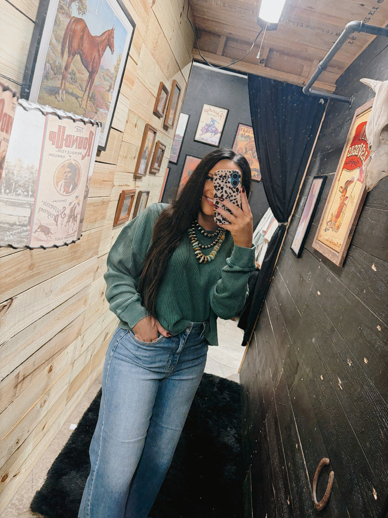 The Plum Top in Green