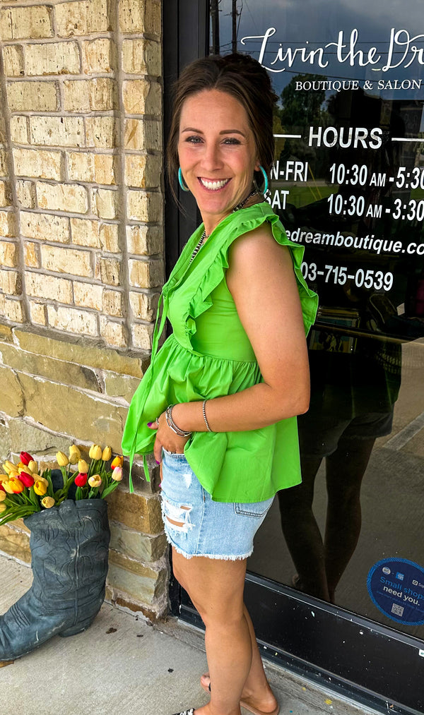 The Jaylyn Top (in Green)