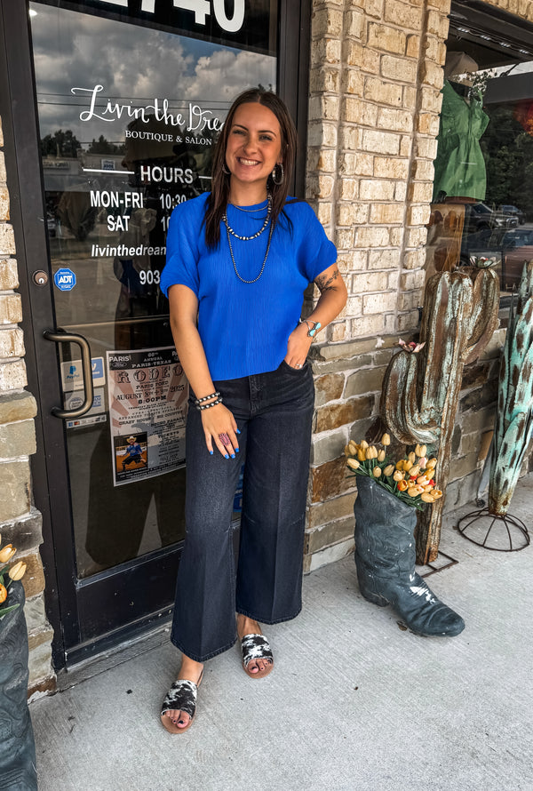 The Aspen Top (In Blue)