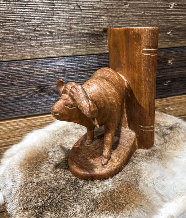 Vintage Water Buffalo Book End