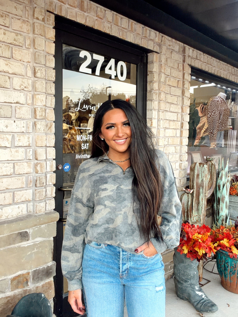 The Cammy Camo 1/4 Zip