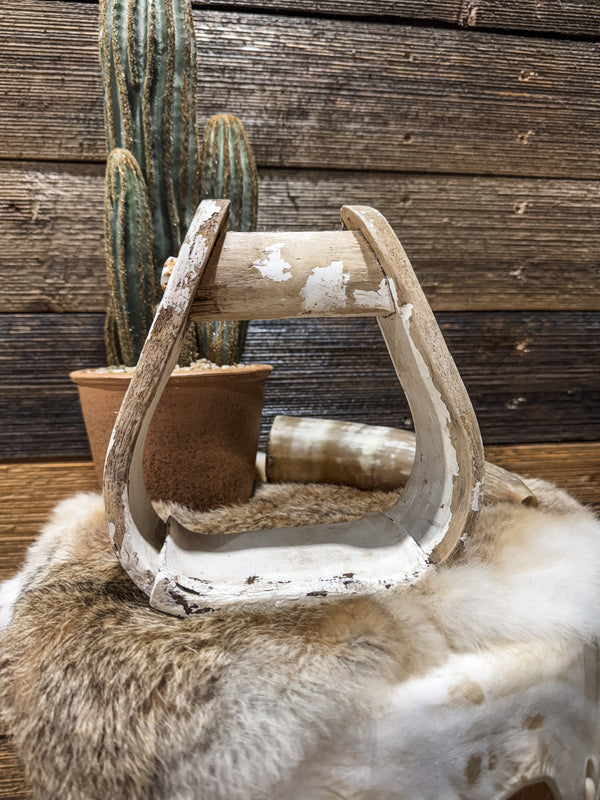 White Distressed Stirrup