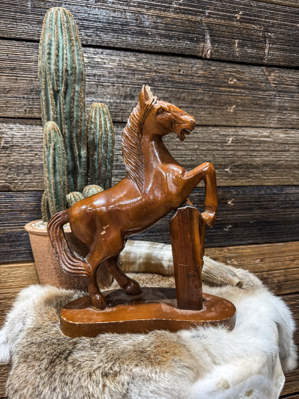 Wooden Horse Bookend