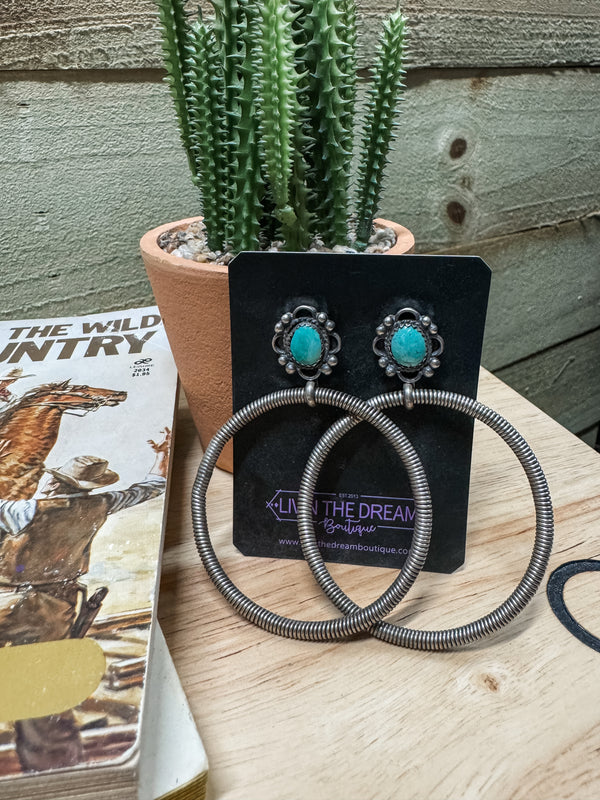 Green Slinky Earrings