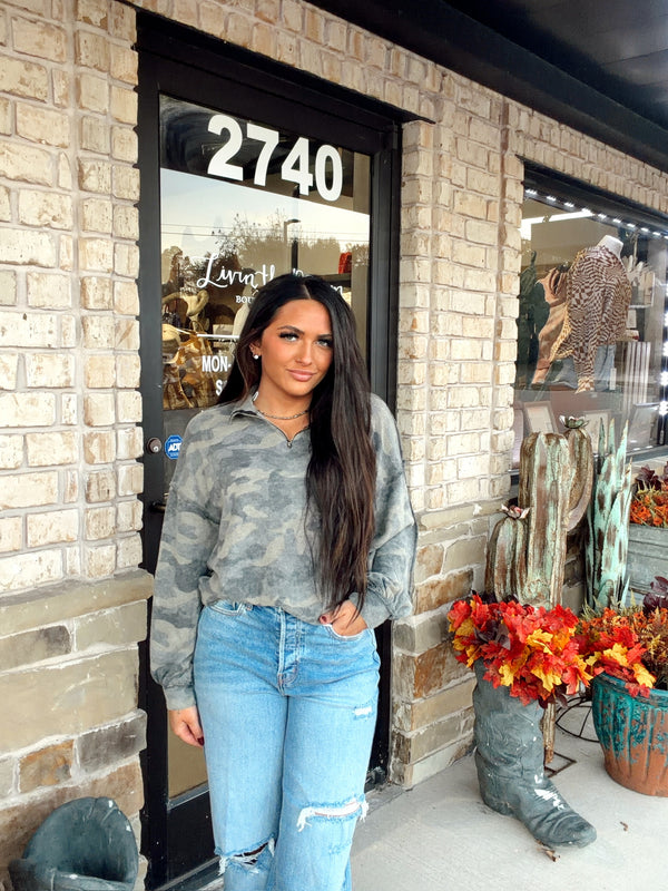 The Cammy Camo 1/4 Zip