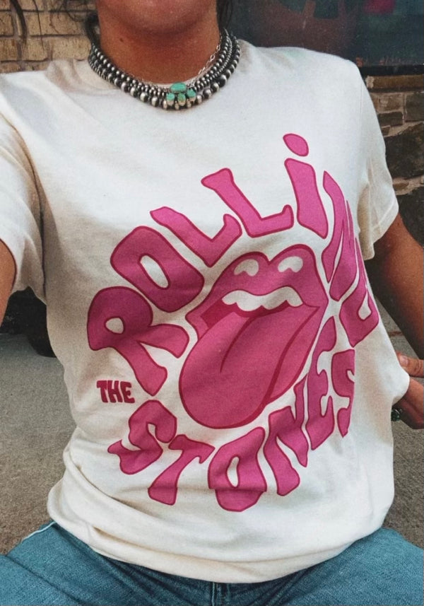 Pink Rolling Stones