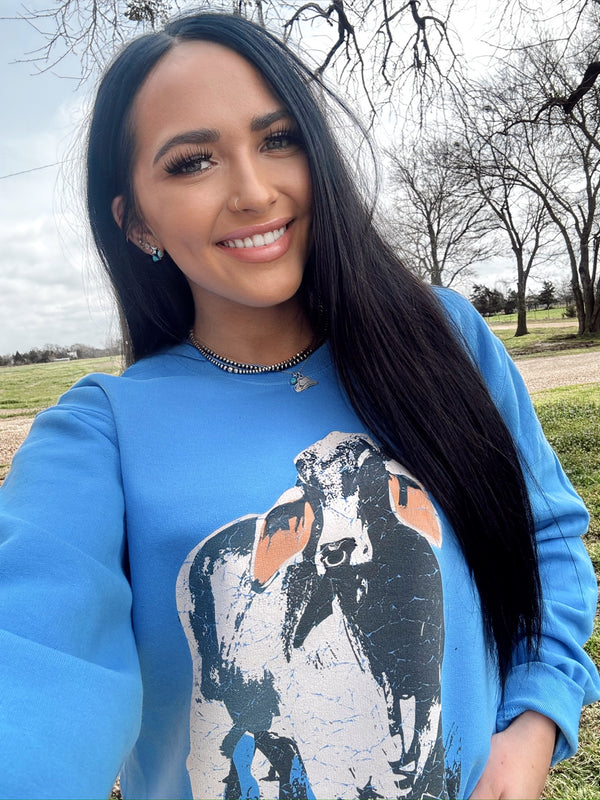 Bramma Cow on Sweatshirt