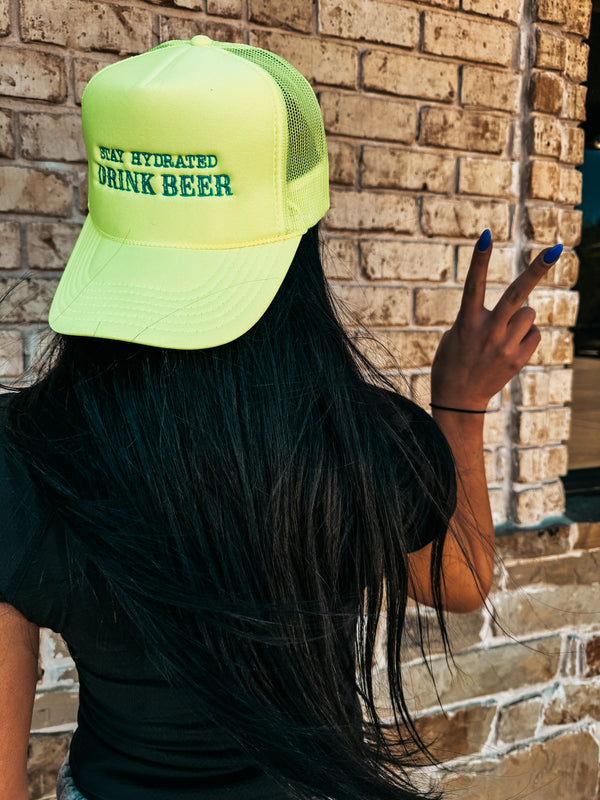 stay hydrated, drink beer trucker