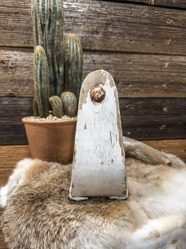 White Distressed Stirrup