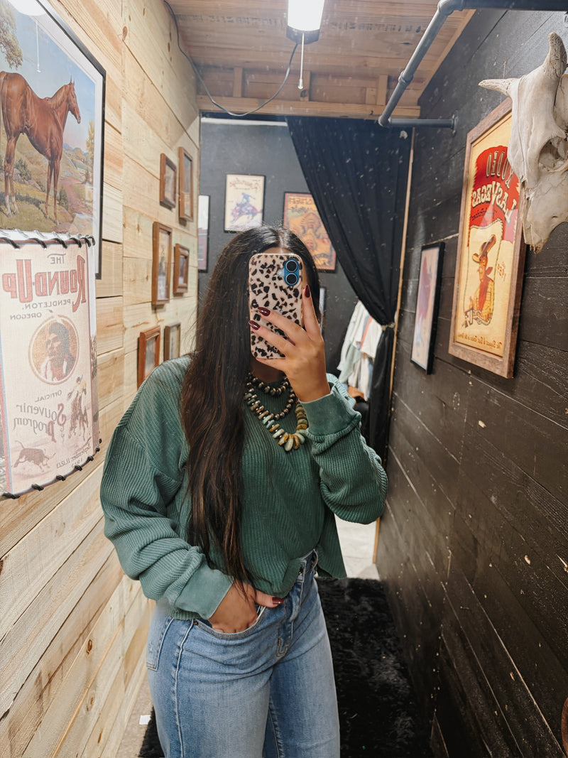 The Plum Top in Green