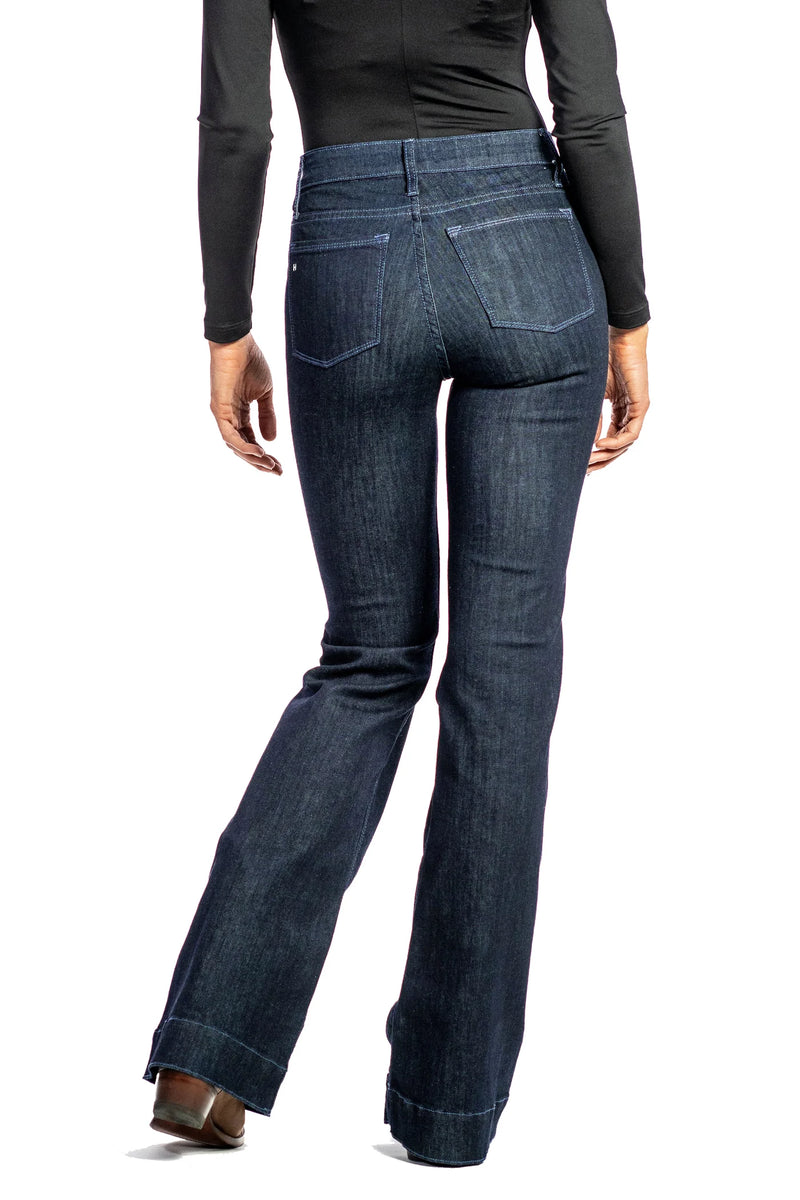 Bella Deep Midnight (Dusk Blue Stitch)  Haala Denim Trouser Jean