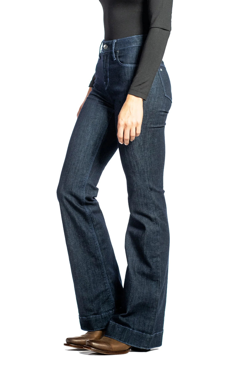 Bella Deep Midnight (Dusk Blue Stitch)  Haala Denim Trouser Jean