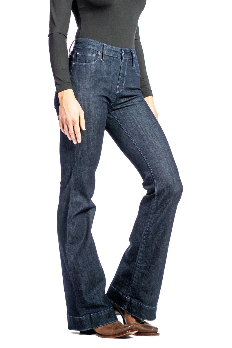 Bella Deep Midnight (Dusk Blue Stitch)  Haala Denim Trouser Jean