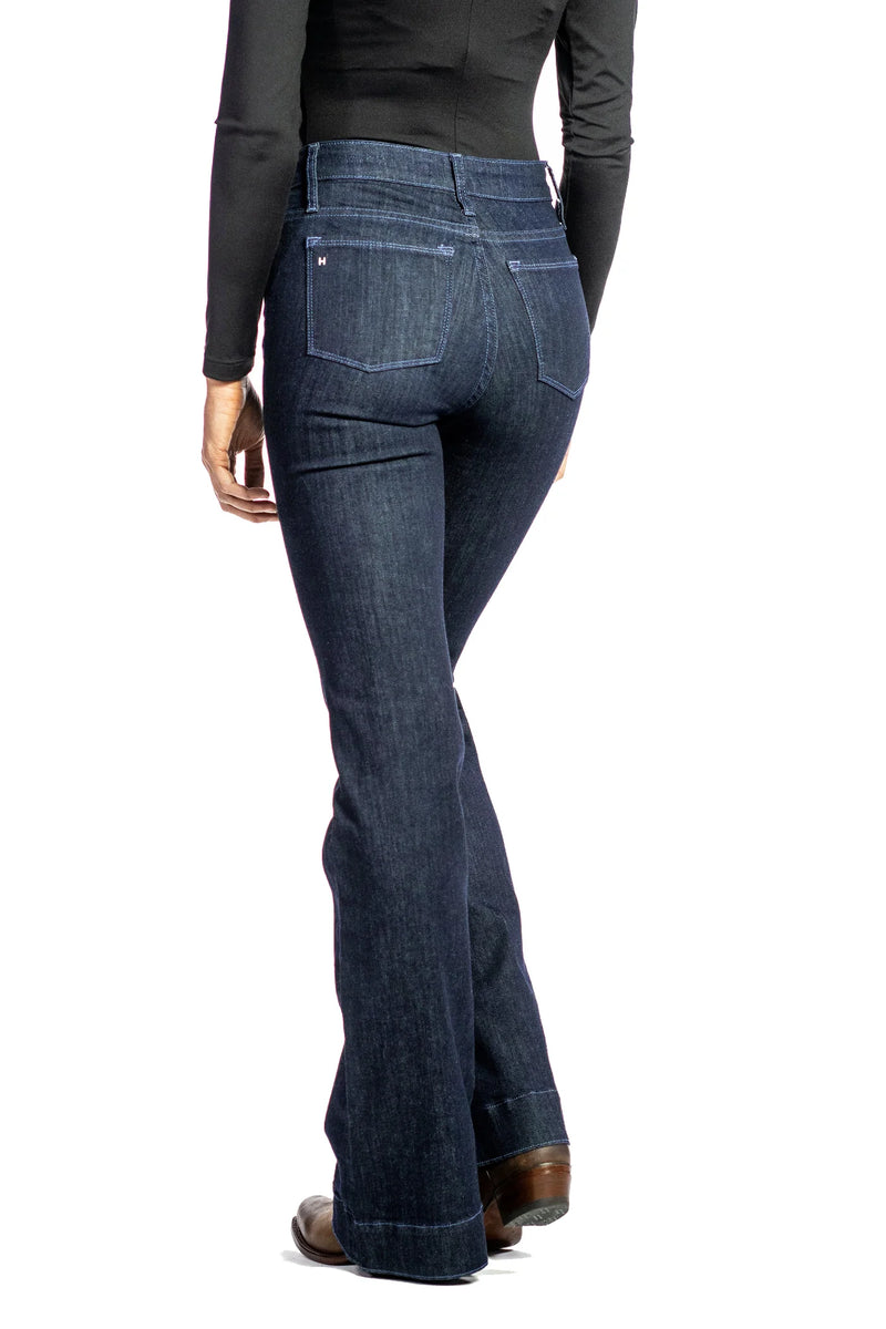 Bella Deep Midnight (Dusk Blue Stitch)  Haala Denim Trouser Jean