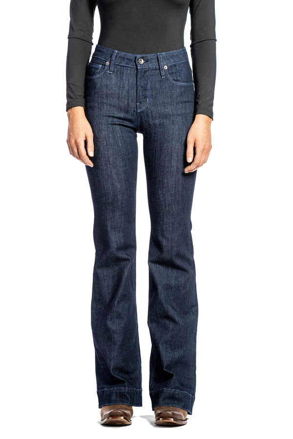 Bella Deep Midnight (Dusk Blue Stitch)  Haala Denim Trouser Jean