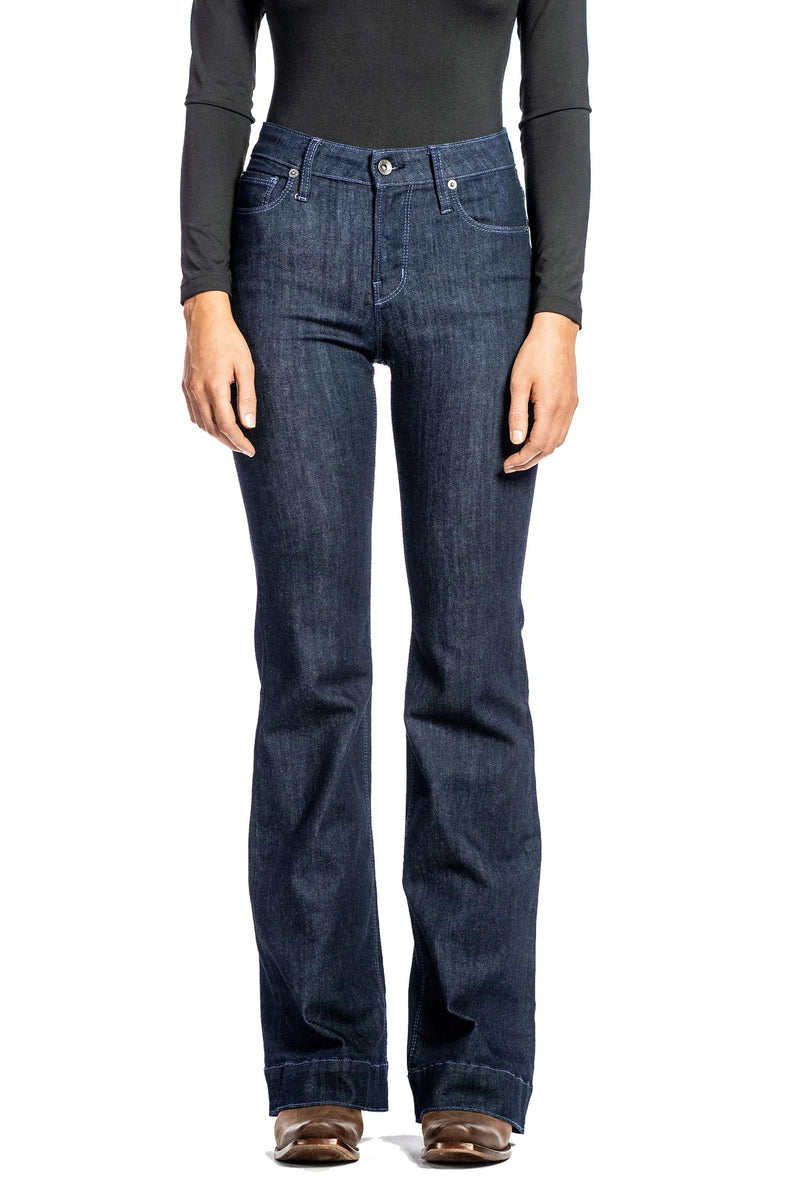 Bella Deep Midnight (Dusk Blue Stitch)  Haala Denim Trouser Jean