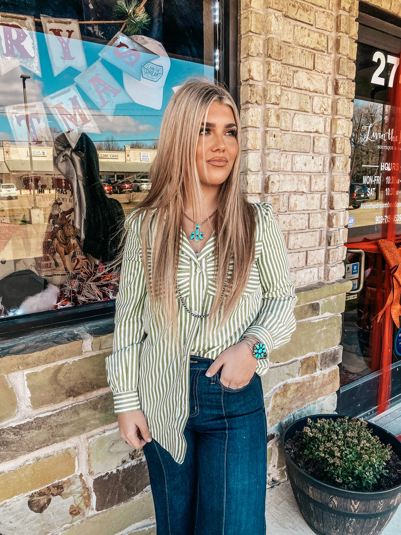 The Dealing Button Down in Olive