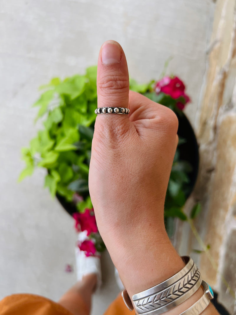 Small Ball Sterling Silver Ring