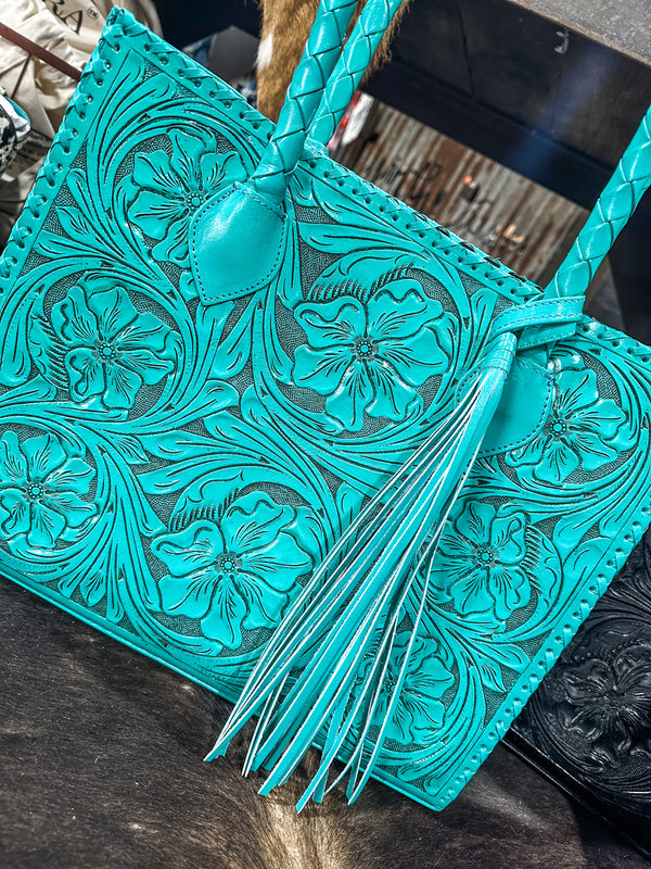 The Marcos Bag in Turquoise
