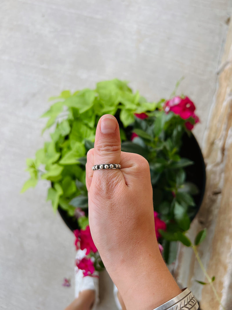 Small Ball Sterling Silver Ring