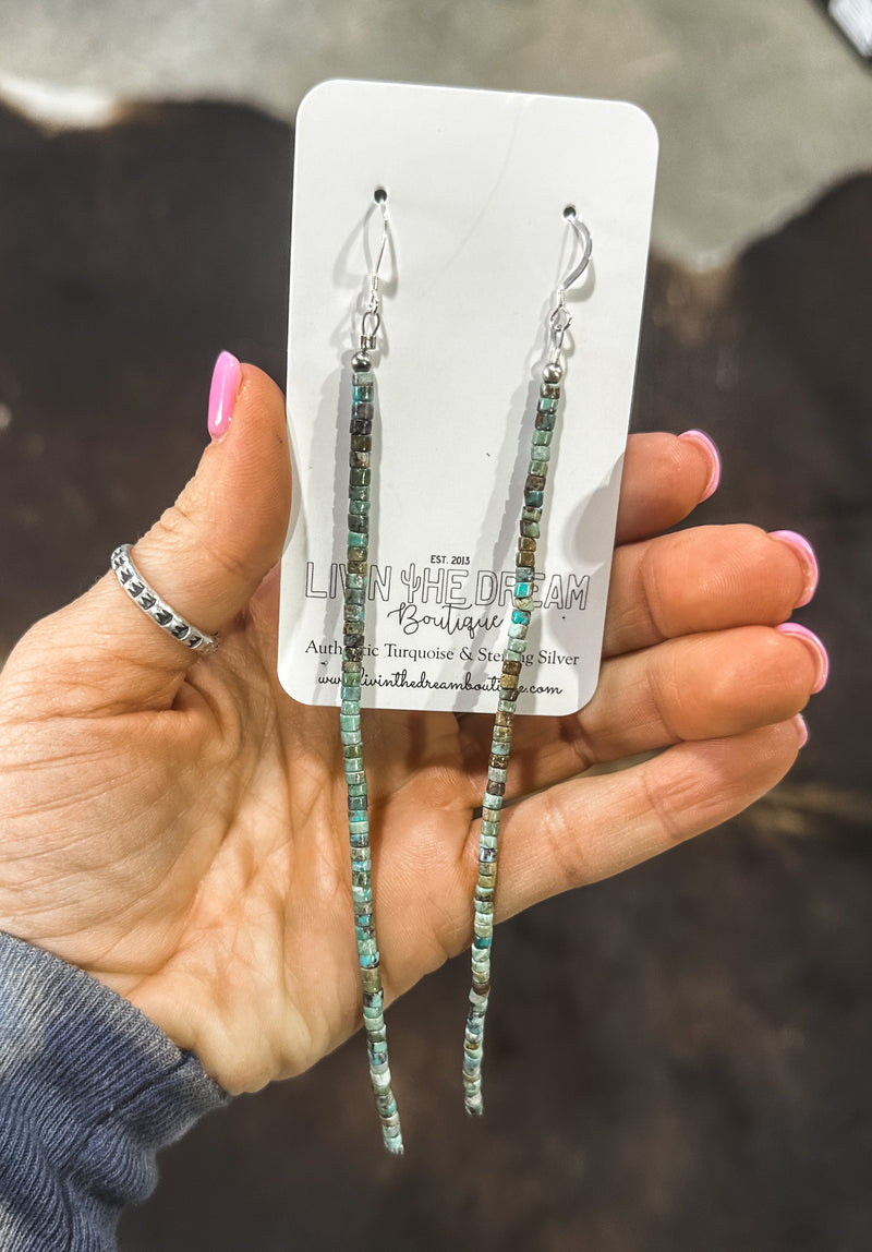 Turquoise Chip Earrings
