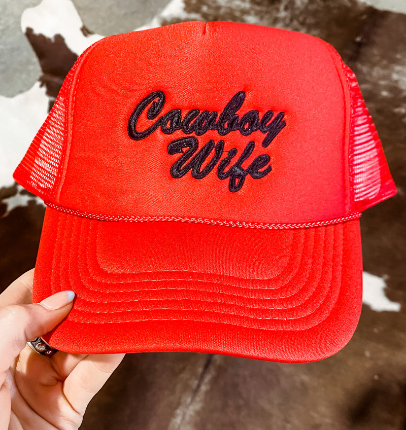 Red Cowboy Wife Cap