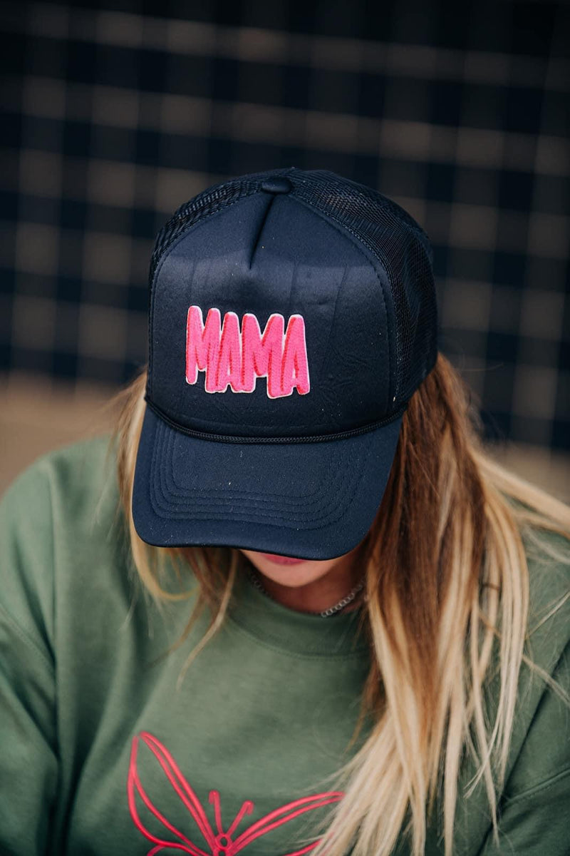 Black/Pink Mama Cap